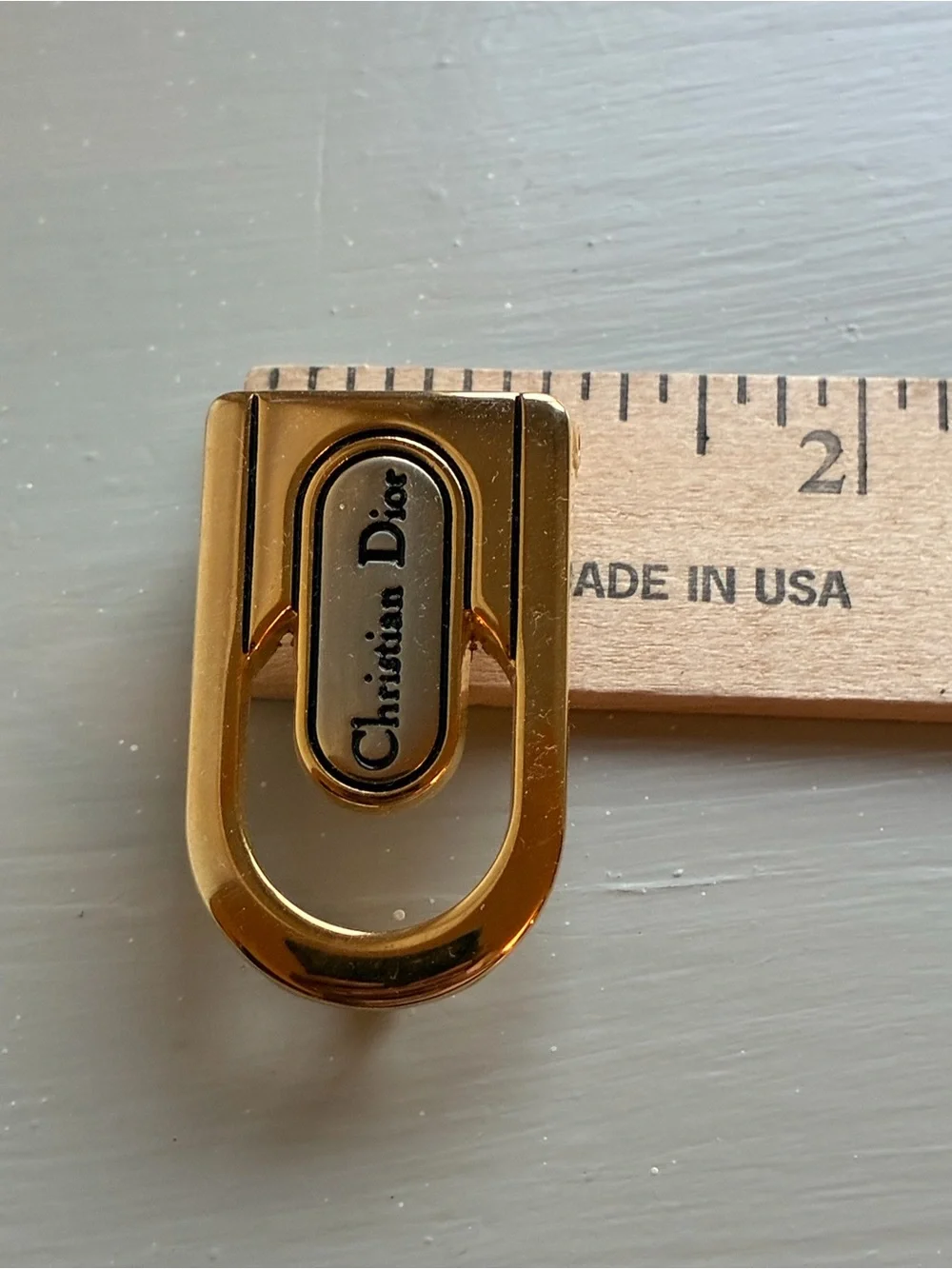 Vintage Christian Dior Two Tone Gold Silver Belt Buckle Only